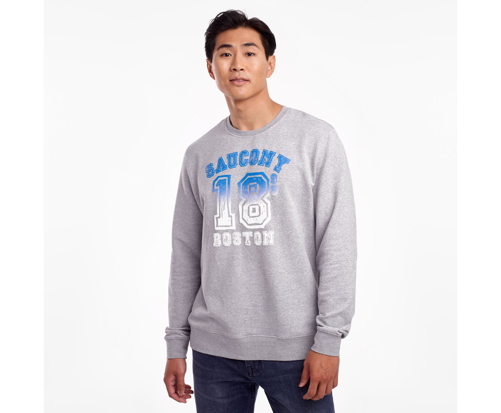 Saucony Rested Crewneck Skjorta Herr Ljusgrå | Sverige 578VRW